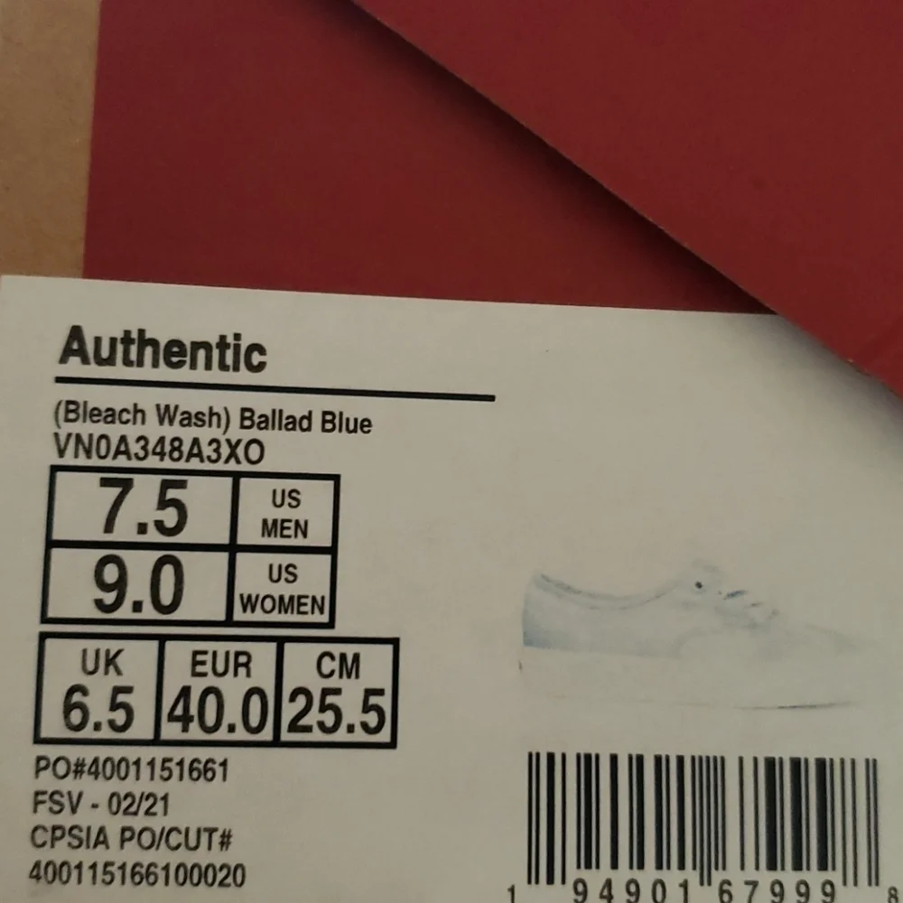 Vans Authentic Bleach Wash Sneakers